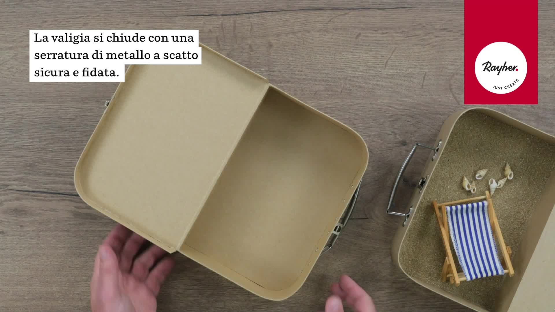 Valigetta In Cartapesta Riciclata FSC 100% - 24x16x8 Cm, Naturale Per Fai Da Te - Foto 3