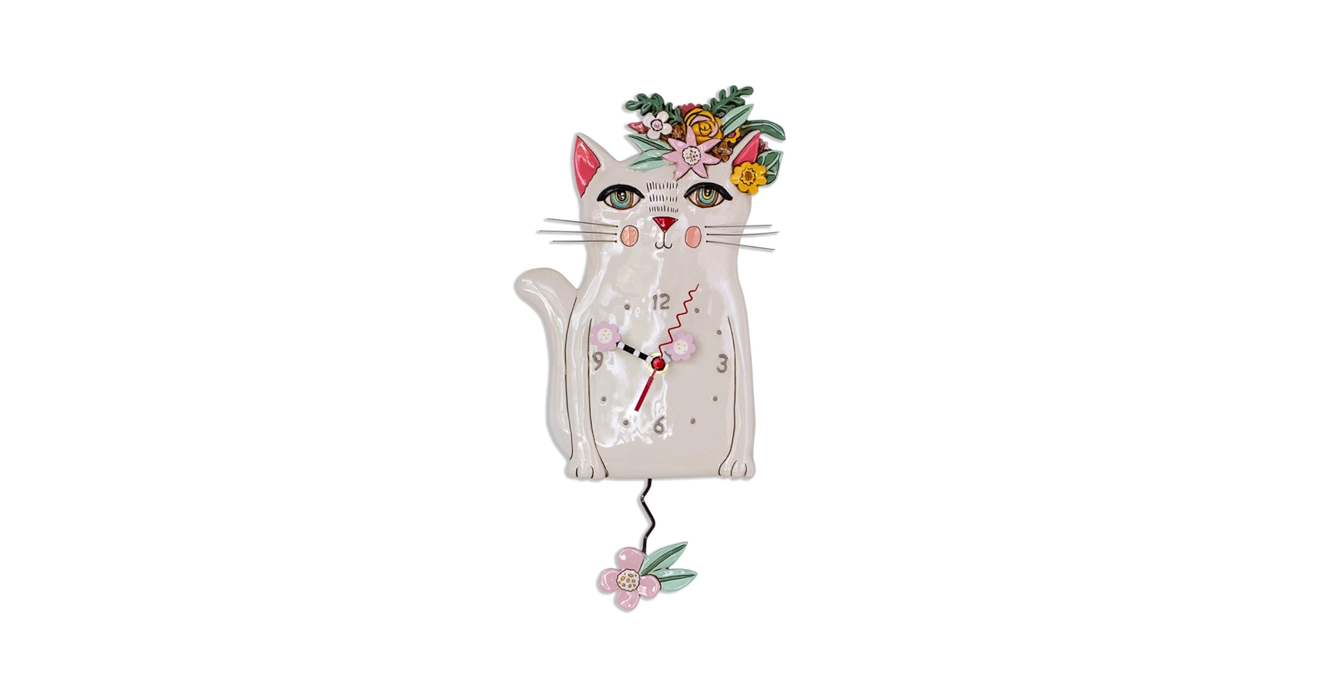 Pretty Kitty Clock　アレンデザイン壁掛け時計 Pretty Kitty Pink Clock – Allen Designs Studio