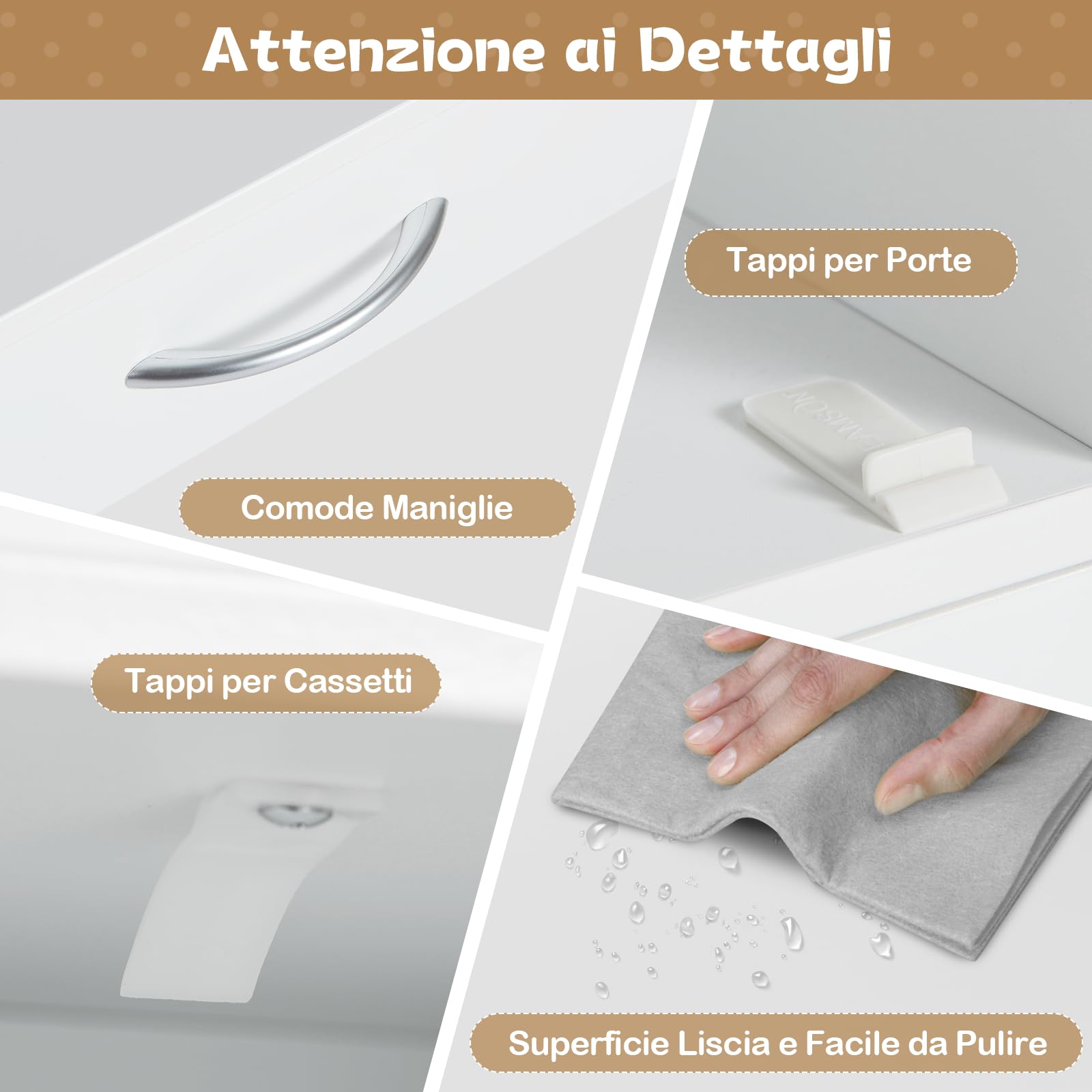 RELAX4LIFE Set Tavolo e Sedie per Bambini con Cassetto, Nicchia e Armadietto per Scuola/Studio, Adatto ai Bambini 4-8 Anni (BIANCO)