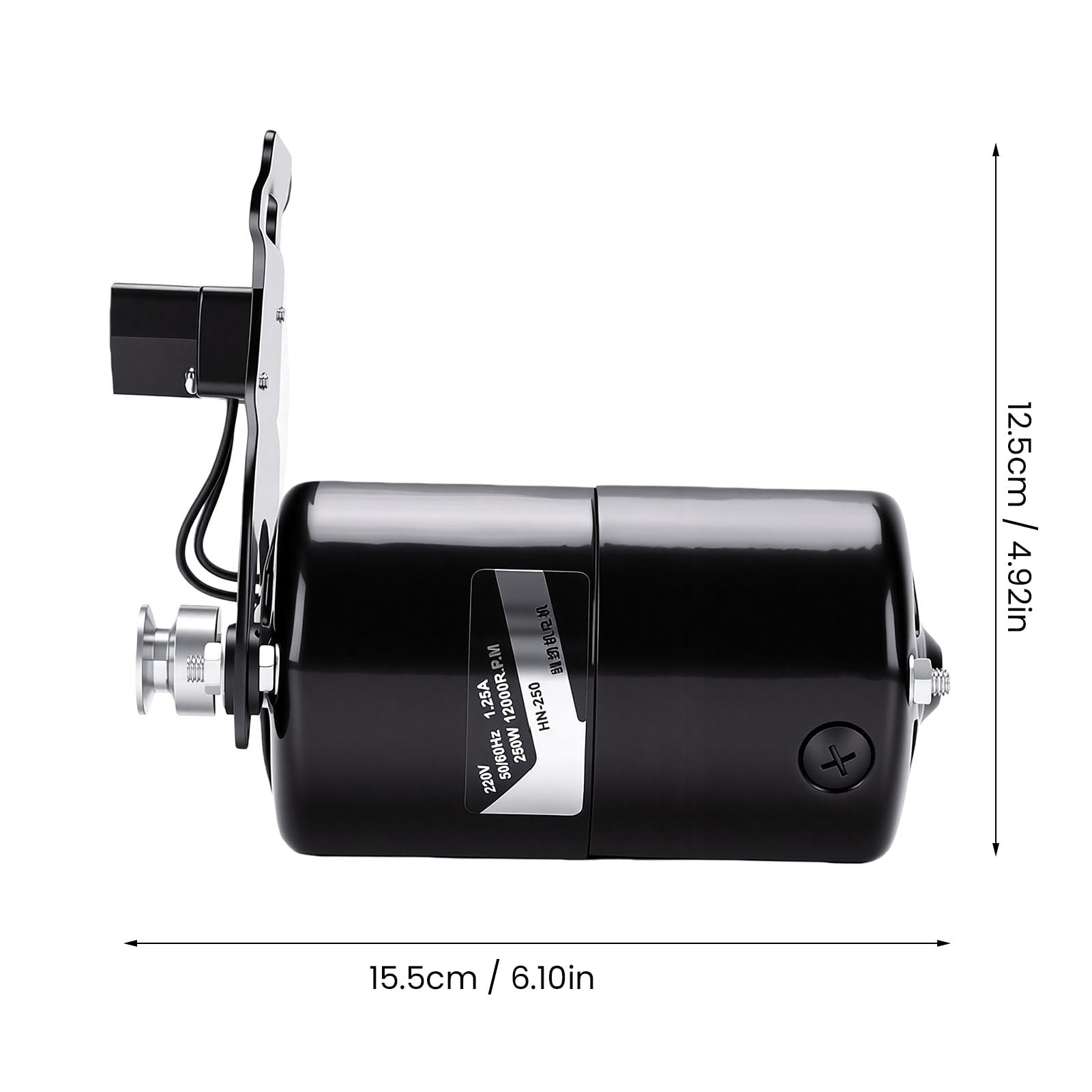 RIZGHWOY Motor de Máquina de Coser 250W 12000RPM, Repuesto con Soporte