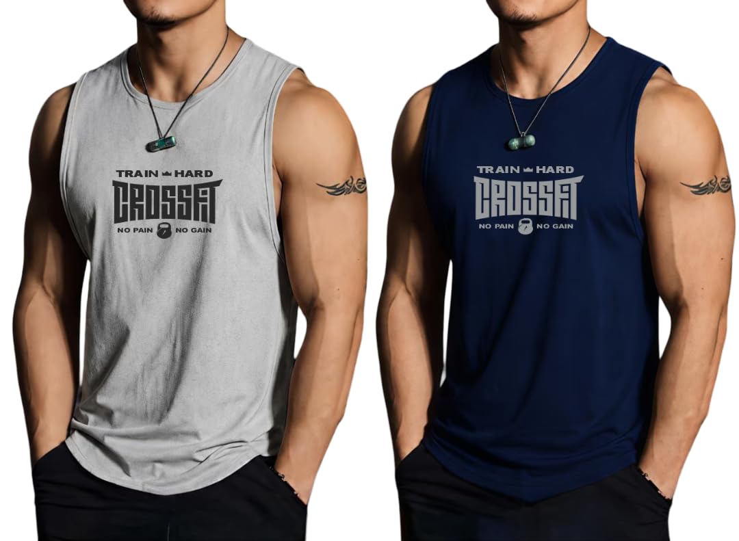 furrr Men's Gym Vest Combo Pack of 2 Polyester Printed Sports Tank Top-picture-16