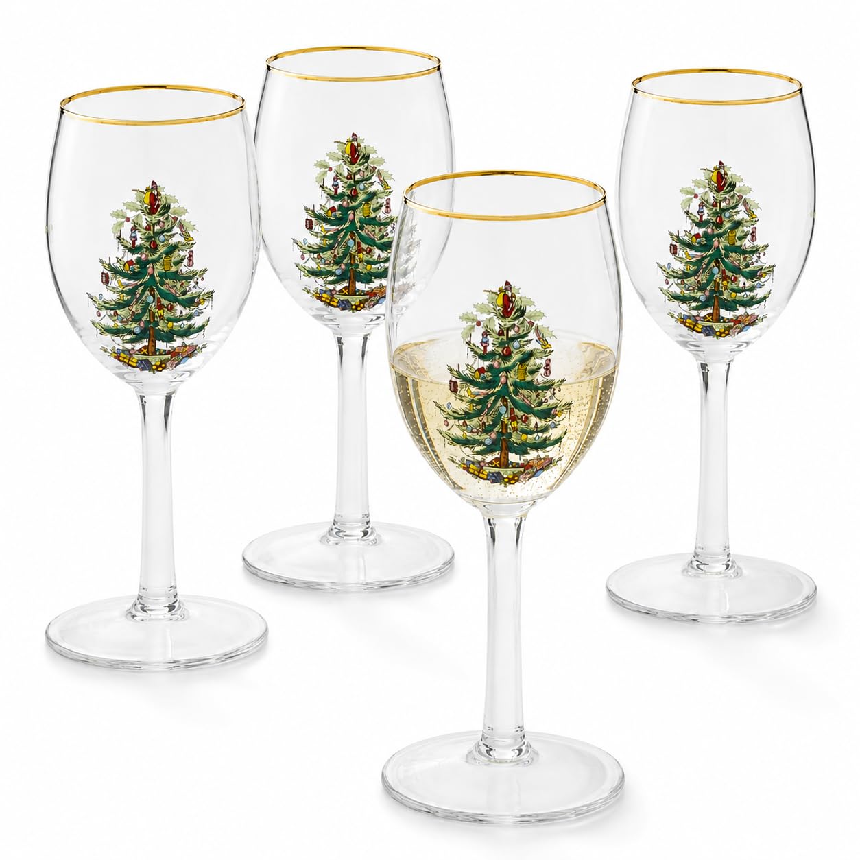 Spode Christmas Tree Wine Glasses