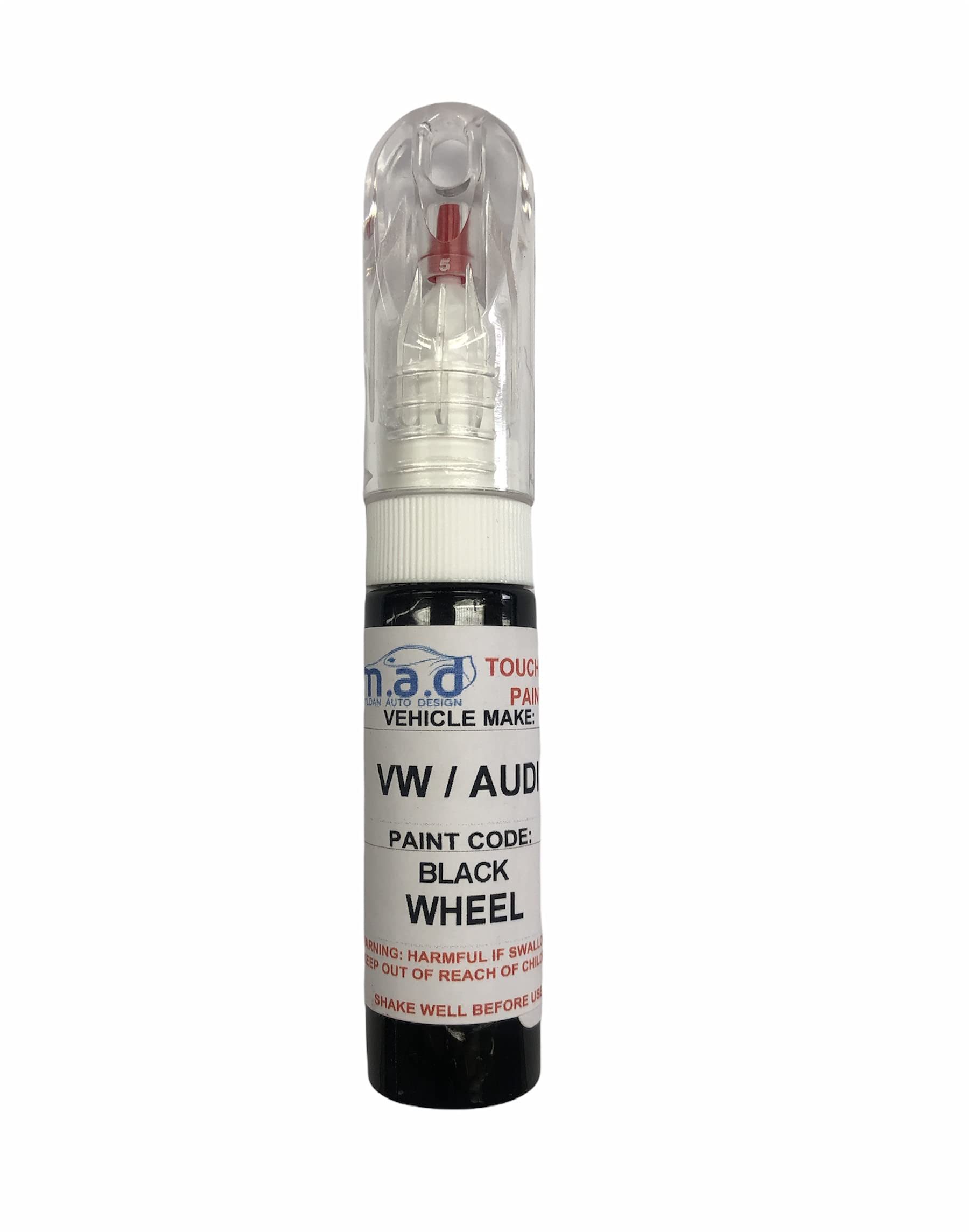 M.a.d Myldan Auto Design Paint + Primer + Lacquer Touch Up Car Paint 20Ml Pen For Vw / Audi Black Wheel Alloy Paint (Paint + Primer + Lacquer)