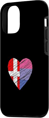 Miniatura 2 de iPhone 13 Pro LGBTQ Denmark Bi Pride Heart for Bi Bisexual Love LGBT Case