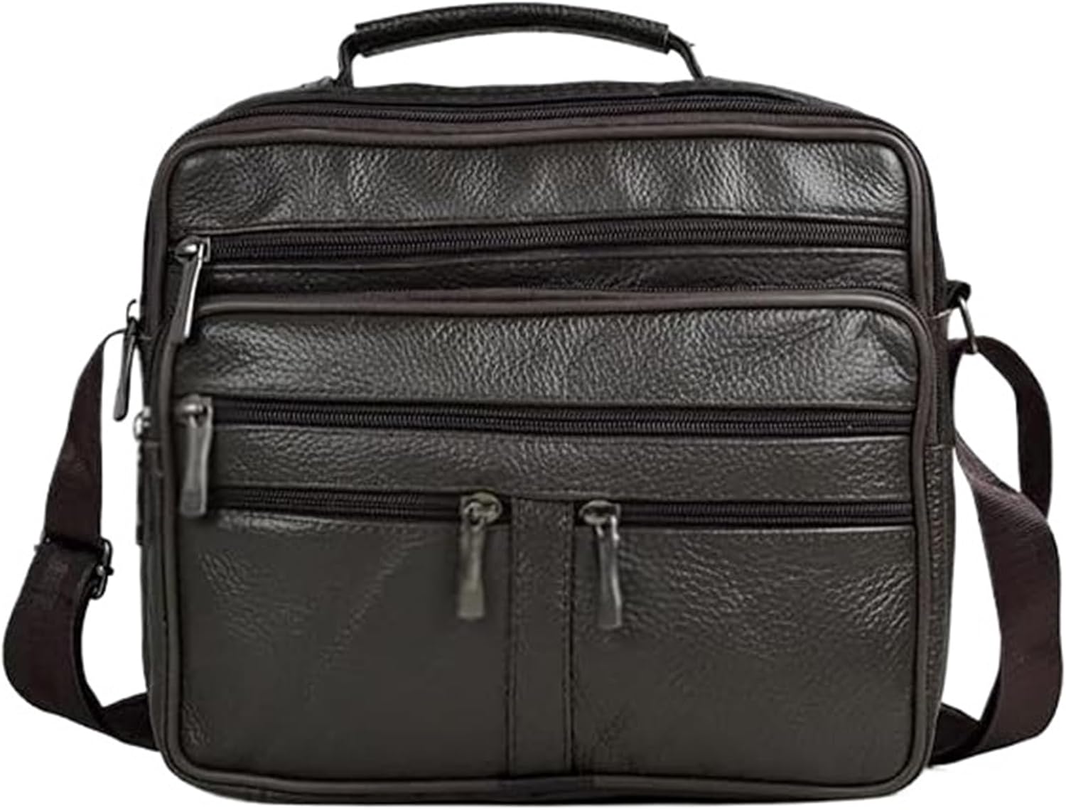 Messenger Bags Men Shoulder Bag Men's Genuine Leather Boy Coffee Middle Size Handbags Tote Natural Skin Briefcase