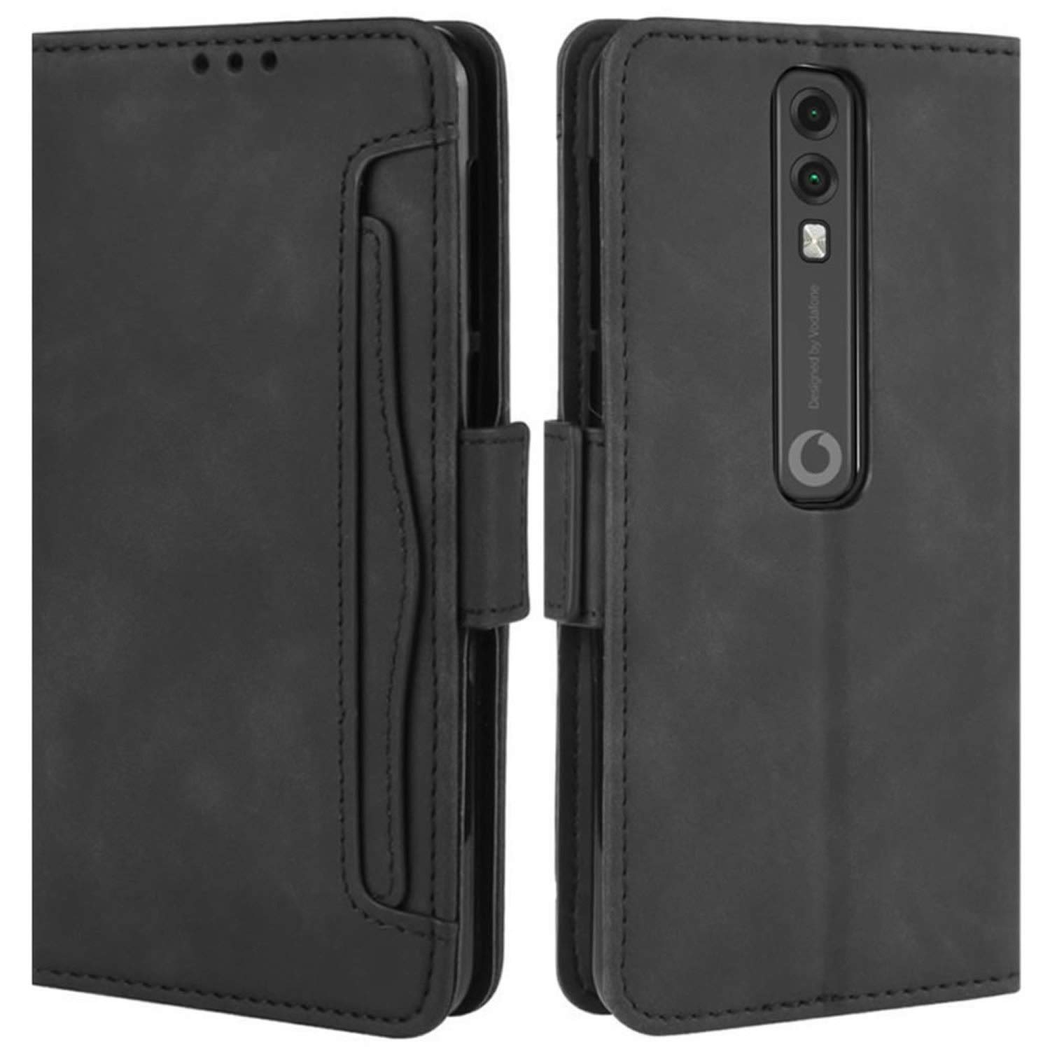 Custodia Portafoglio In Pelle PU Con Supporto Per Vodafone Smart V10, Copertina Con Slot E Chiusura Magnetica