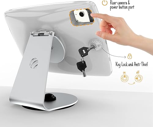 Miniatura 2 de Soporte de quiosco para tableta para escritorio con cerradura – giratorio compatible con iPad 10.9 pulgadas, Pro 11" 1 2 3 4, Air 4 5, Air 11", iPad