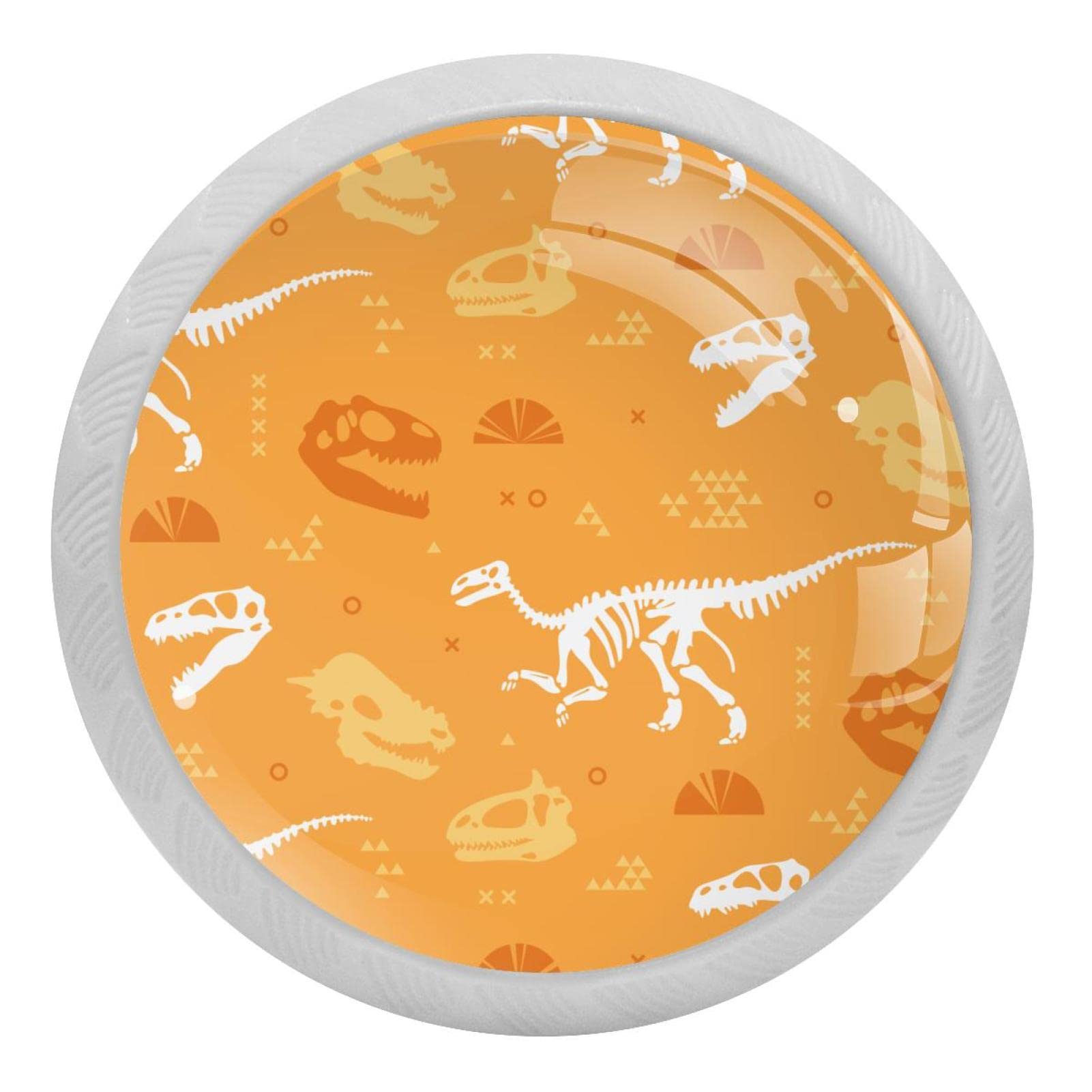 Poignées de placard dinosaure orange lot de 4 boutons de meuble phosphorescents