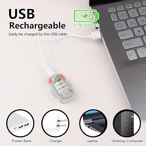 Miniatura 5 de LECART Luces estroboscópicas inalámbricas anticolisión, 7 colores, funciona con pilas, luces LED para motocicleta y drones para conducción nocturna,