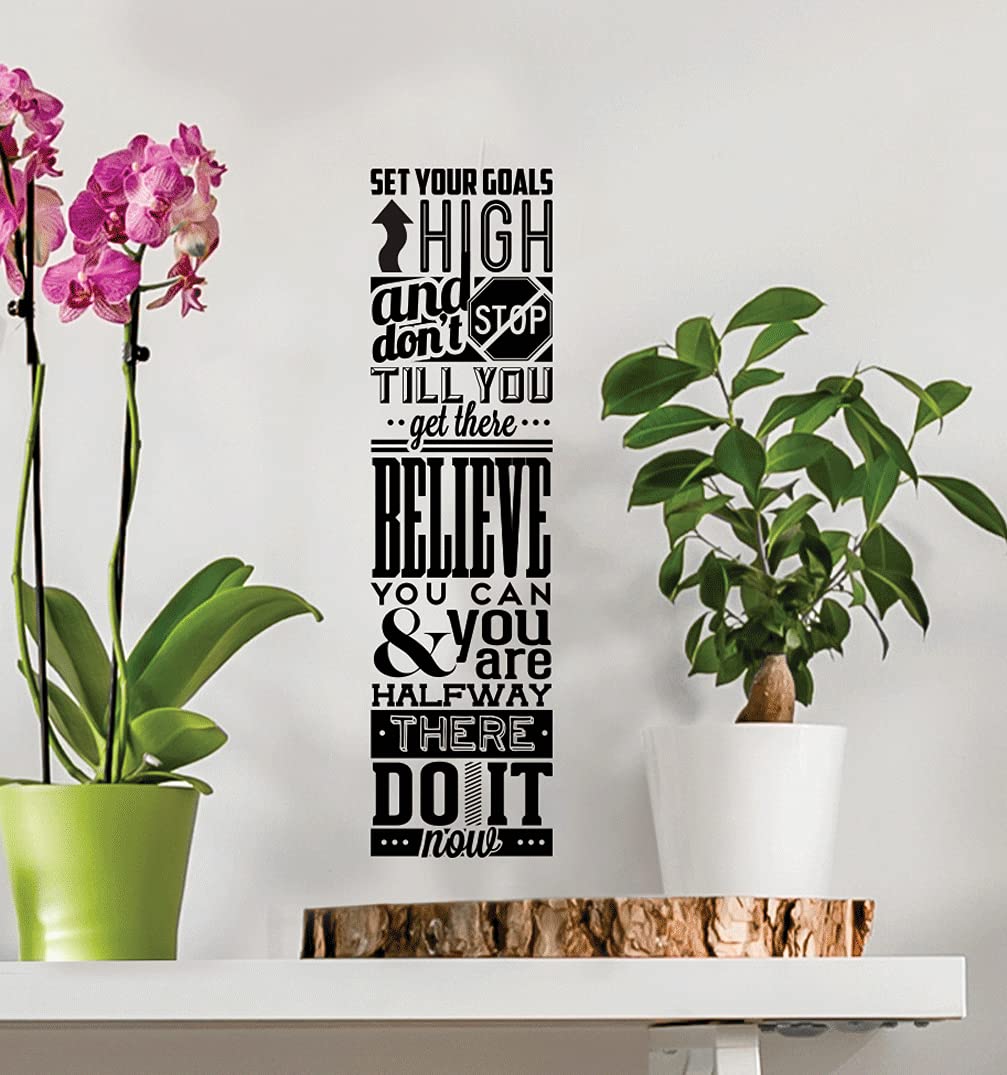 Main Street Wall Creations | Set Your Goals High Wall Decal | Decorations | Peel and Stick | Room Decor | Quotes | DIY | Room Decor Bring Your Space to Life