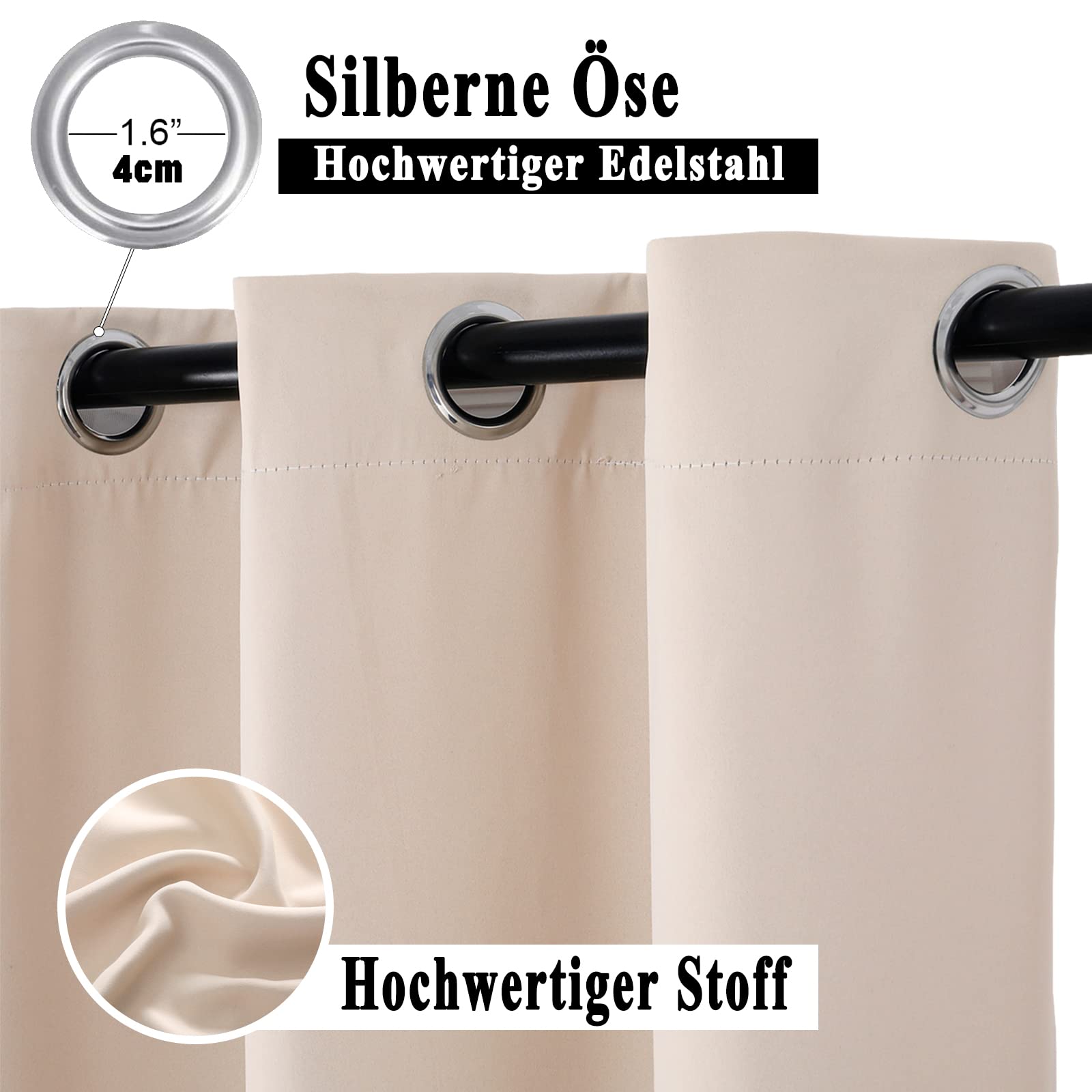 Rideaux D'extérieur, 1 pièce Rideaux dextérieur Imperméables, 24 Couleurs Rideaux Jardin Extérieur Imperméable Isolant Thermique Rideaux, Rideaux dextérieur pour Balcon terrasse, B132xH241CM