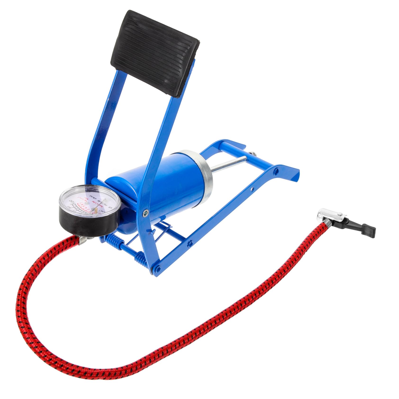 UPKOCH aktivierte Standpumpe Auto Reifenpumpe Fahrrad Rennrad Reifenpumpe Pumpe für den Zyklus Luft Pumpbike Hochdruck-Fußpumpe Standpumpen Inflator Bodenpumpe Eisen Blau