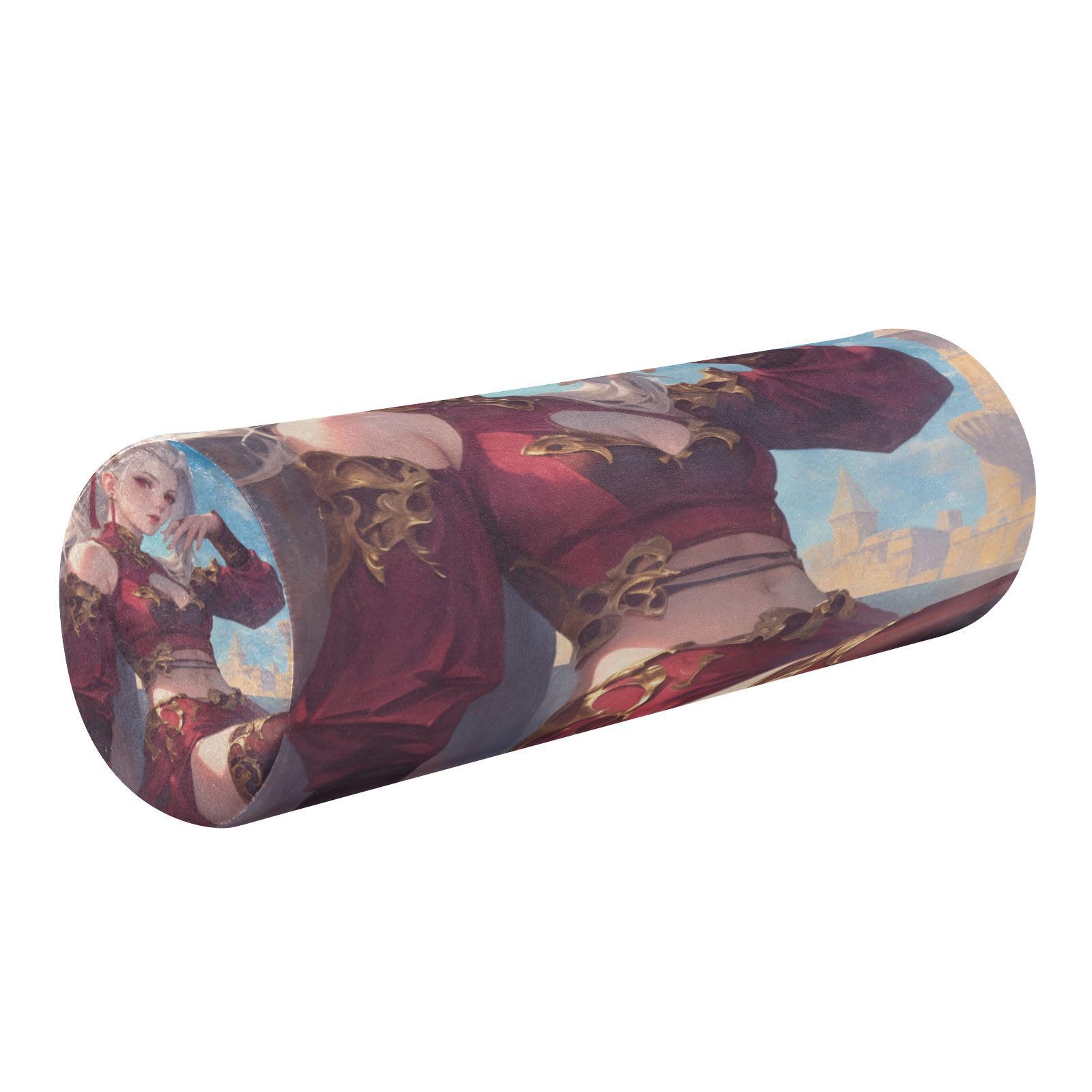 Oreiller cylindrique pour dos fatigué et jambes lourdes sur le lit