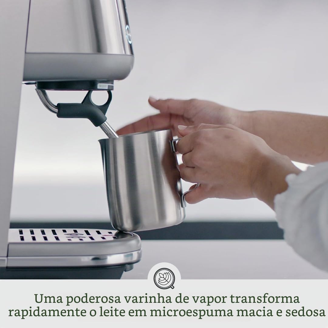 Breville Máquina de café expresso Bambino BES450BSS, aço