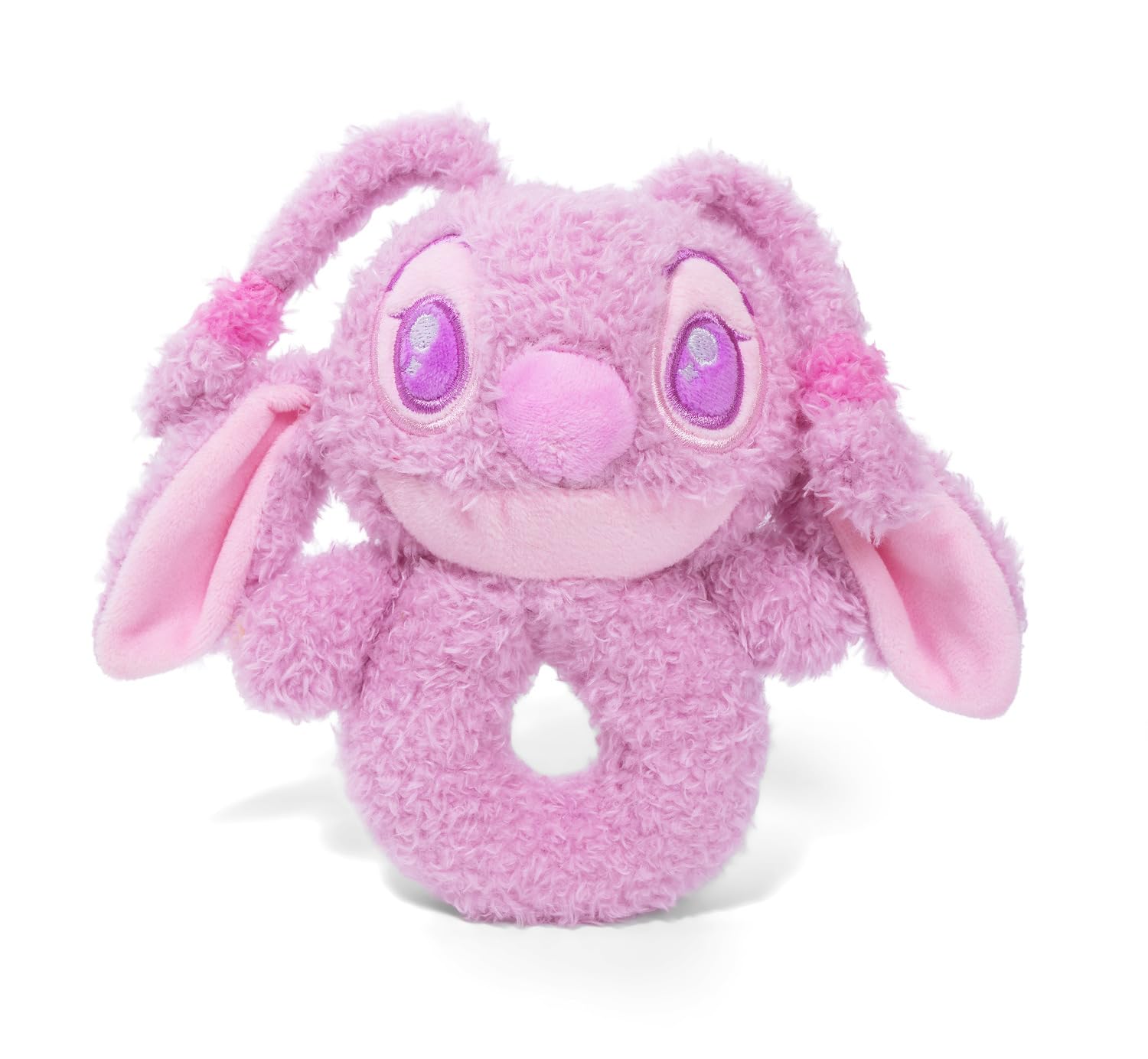 Simba Disney Baby Angel Sonajero de Peluche con Aro para Agarrar, Juguete Sensorial para Bebé Lilo & Stitch, Muñeco Suave para Agitar y Jugar, 0 Meses+ (6315870739)