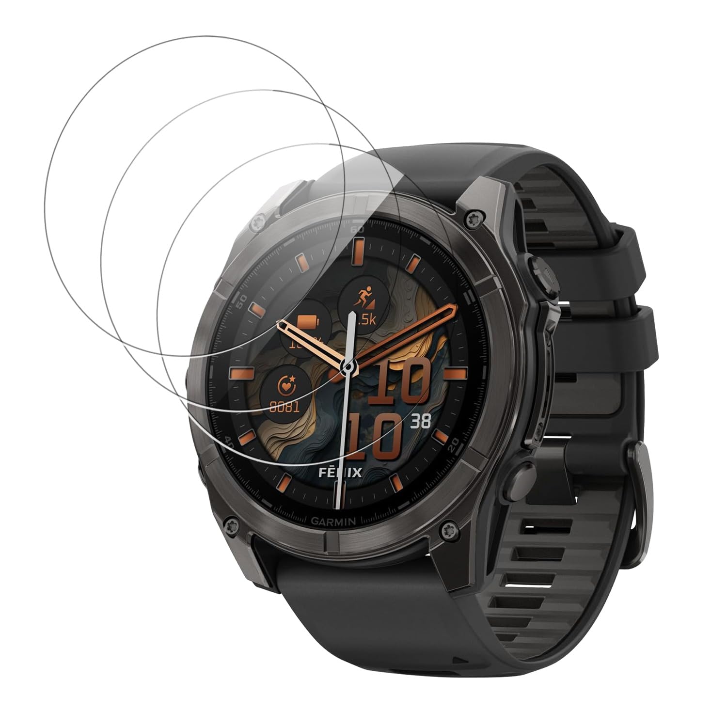 Amazon | 【3枚セット】Garmin fēnix 8 Sapphire AMOLED 43mm 用 