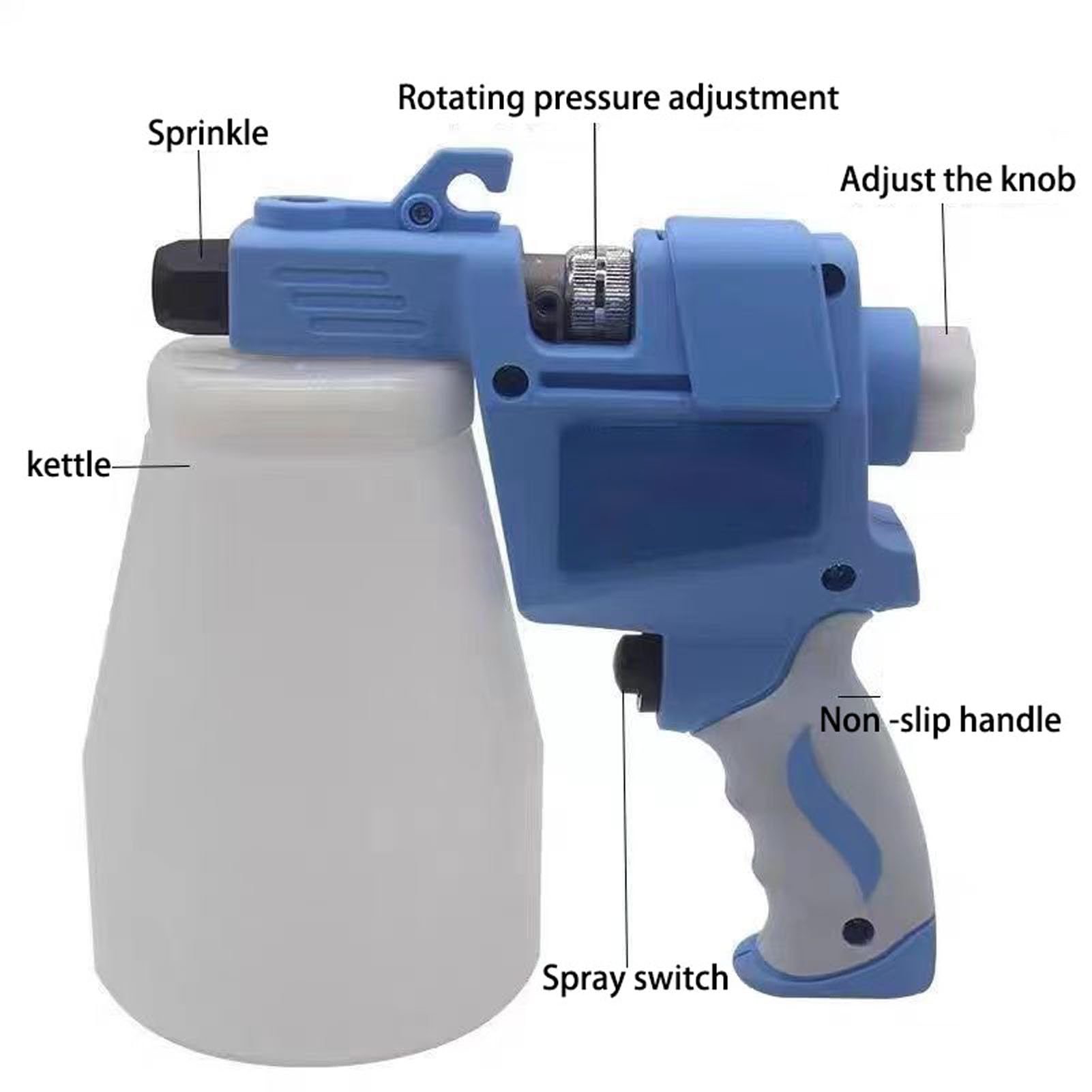 Pistola Pulizia Tessuti 65W - 1.2 Litri, Pressione Regolabile, Per Macchie Difficili - Foto 10