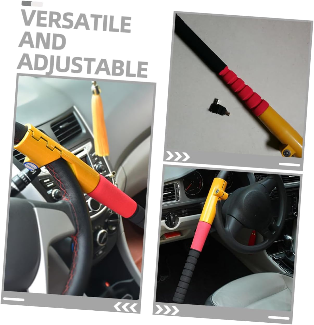 Unomor Adjustable Lock Versatile Theft Device for Car Security Telescopic Design with Lock for Enhanced Protection Compatible with Various Vehicles