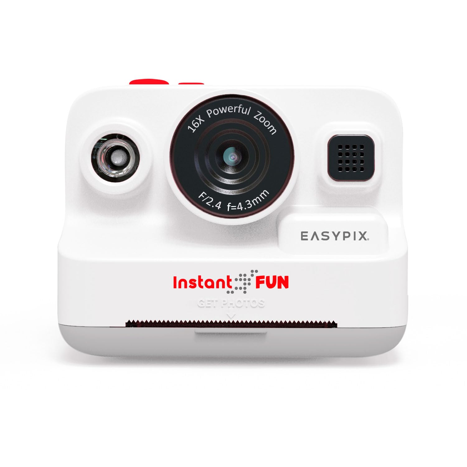 Easypix InstantFUN Appareil Photo instantané, Plaisir créatif pour Adultes et Enfants, Impression Thermique en Noir et Blanc, Papier sans BPA, Rechargeable, Impressions sans Encre
