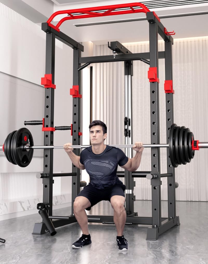 Generic Generic Multi-Function Power Cage – 661LB Capacity with LAT Pulldown & Adjustable Bars - Image 3
