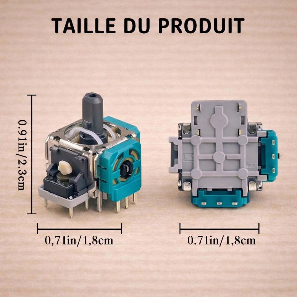 ELECTRONICFIX Module 3D Stick Analogique Avec Joystick Manette Compatible avec Nintendo Switch Pro, Pack De Remplacement Interne Pour Réparation, Contrôle Directionnel Stable Et Précis