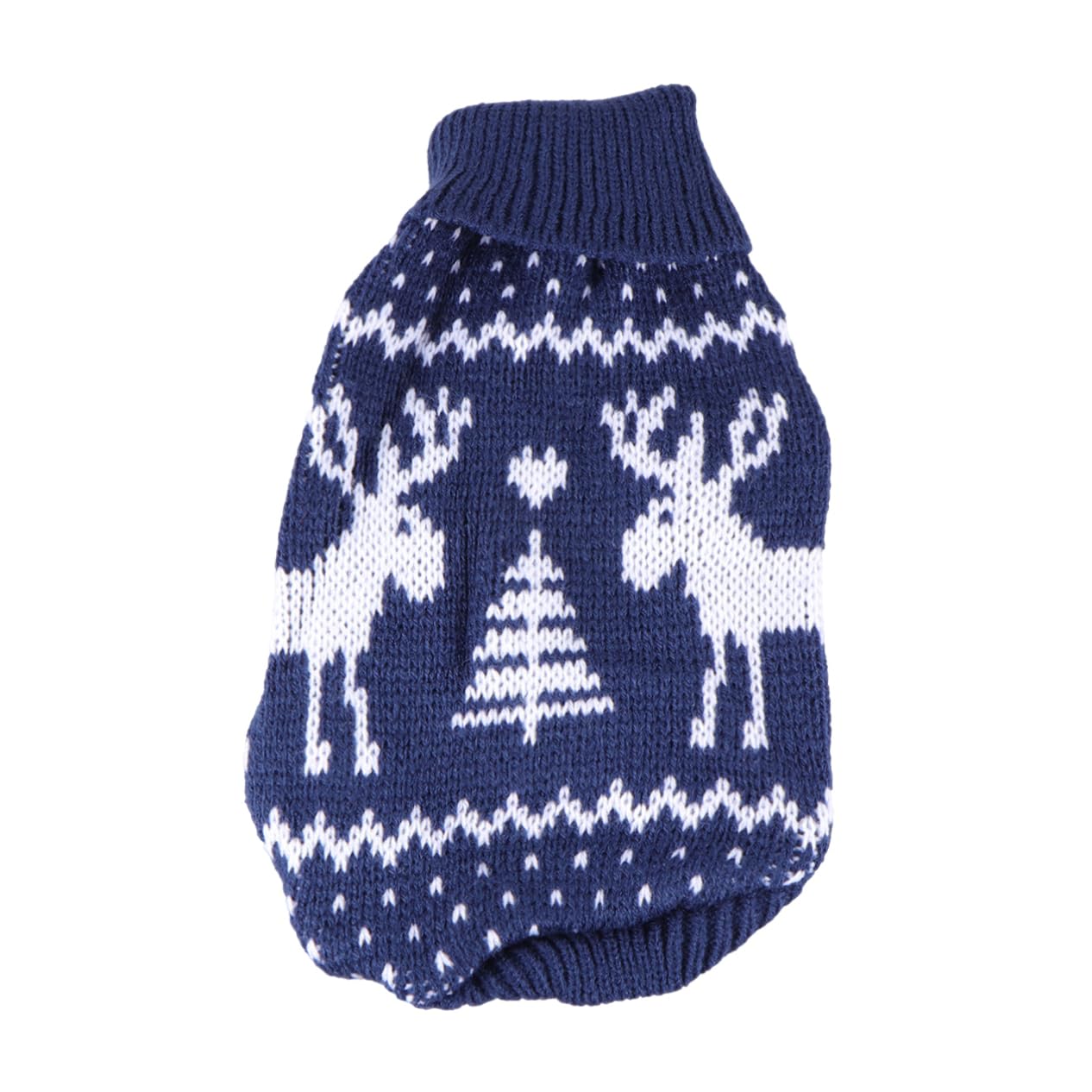 minkissy 3stücke Weihnachtlicher Hundepullover Für Kleine Hunde Dehnbarer Winterpullover Mit Schneeflocken Und Rentierdesign Für Festliche Anlässe Blau