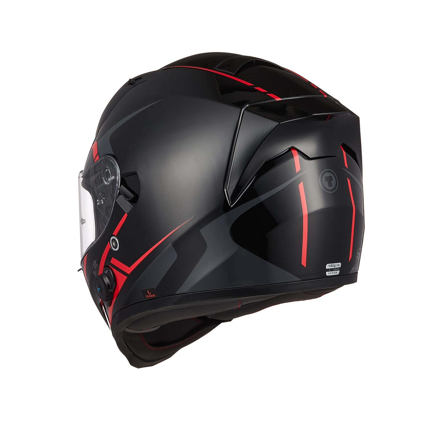 TORC Casco Moto Integrale Bluetooth Casco Scooter con Doppia Visiera Omologato ECE 22-06