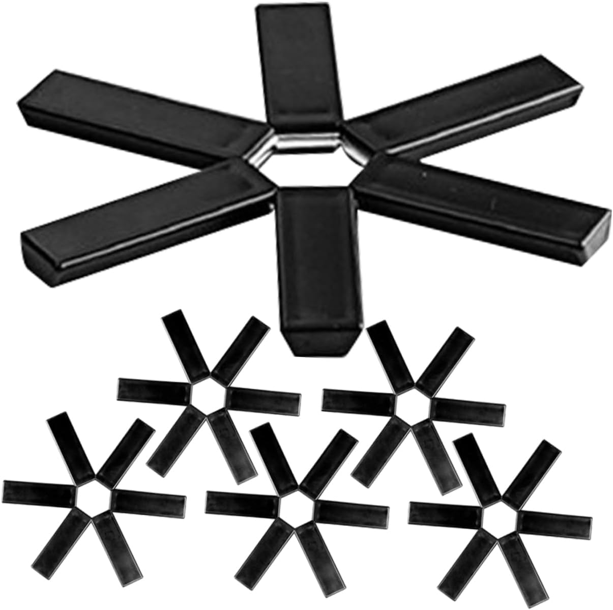 6pcs Folding Pot Trivets, ABS Heat Insulated Anti Skid