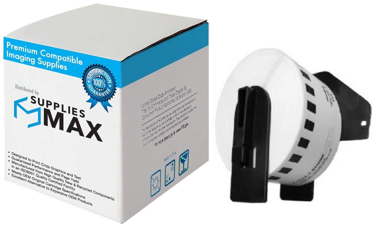 SuppliesMAX Compatible Replacement for Brother White Continuous Length Paper Tape (1.5in x 100ft/ 38mm x 30.4m) (DK-2225)