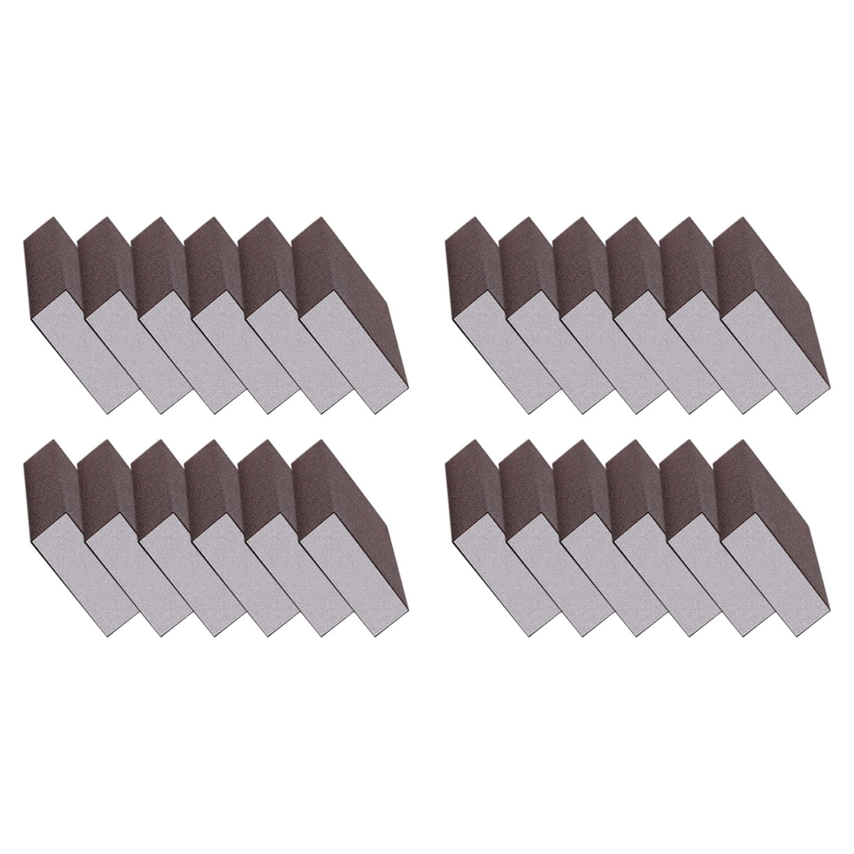 Jnchdghwa 24Pcs Sanding Sponge 220 Grit Fine Sanding Blocks for Drywall Metal Wood Washable and Reusable