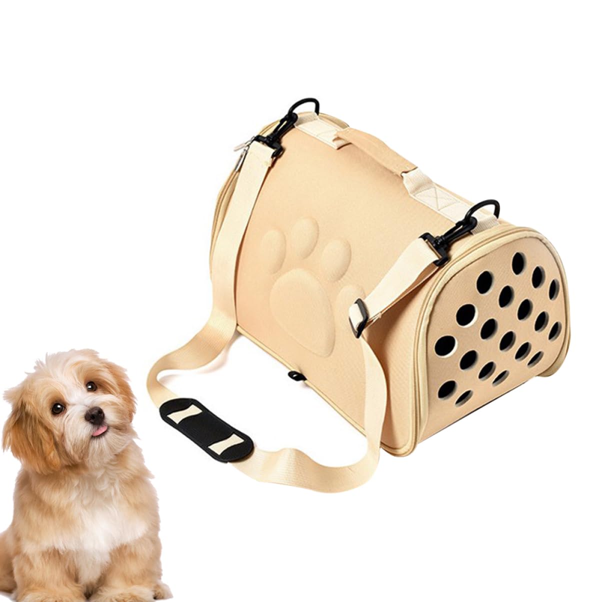 FONDOTIN Portable Pet Bag Space Dog Bag Pet Carriers Breathable for Cats Dogs Stylish Eva Cross-Body