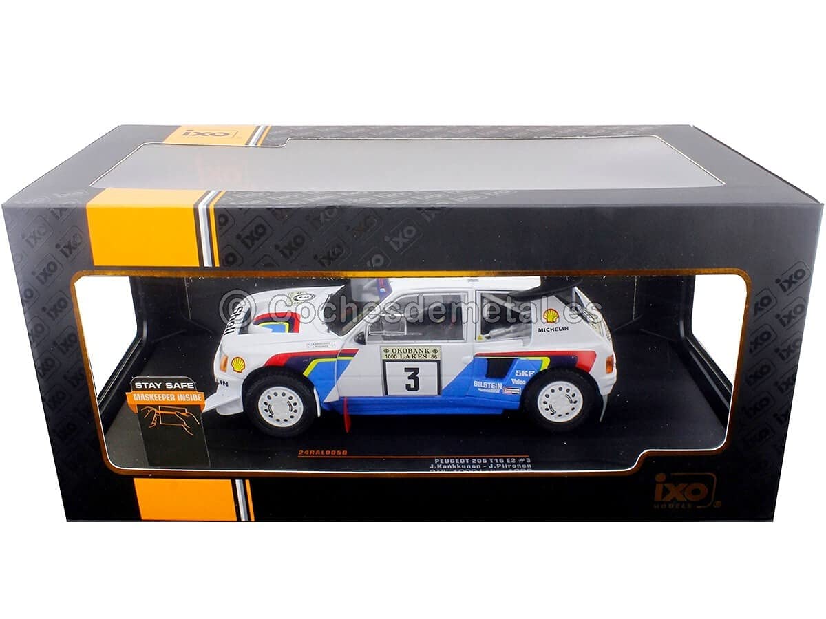 Ixo Models 1986 PDHgeot 205 T16 E2 Rallye 1000 Lakes Kankkunen
