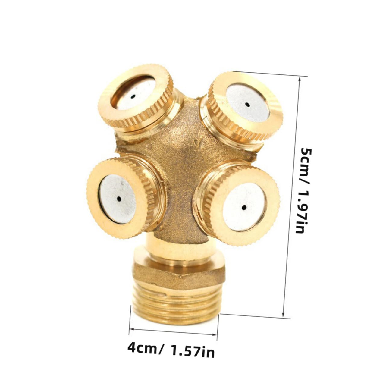 BESPORTBLE 4pcs 4 Hole Spray Nozzle Garden Irrigation Sprinkler Head Water Sprayer Nozzles for Large Area Spraying