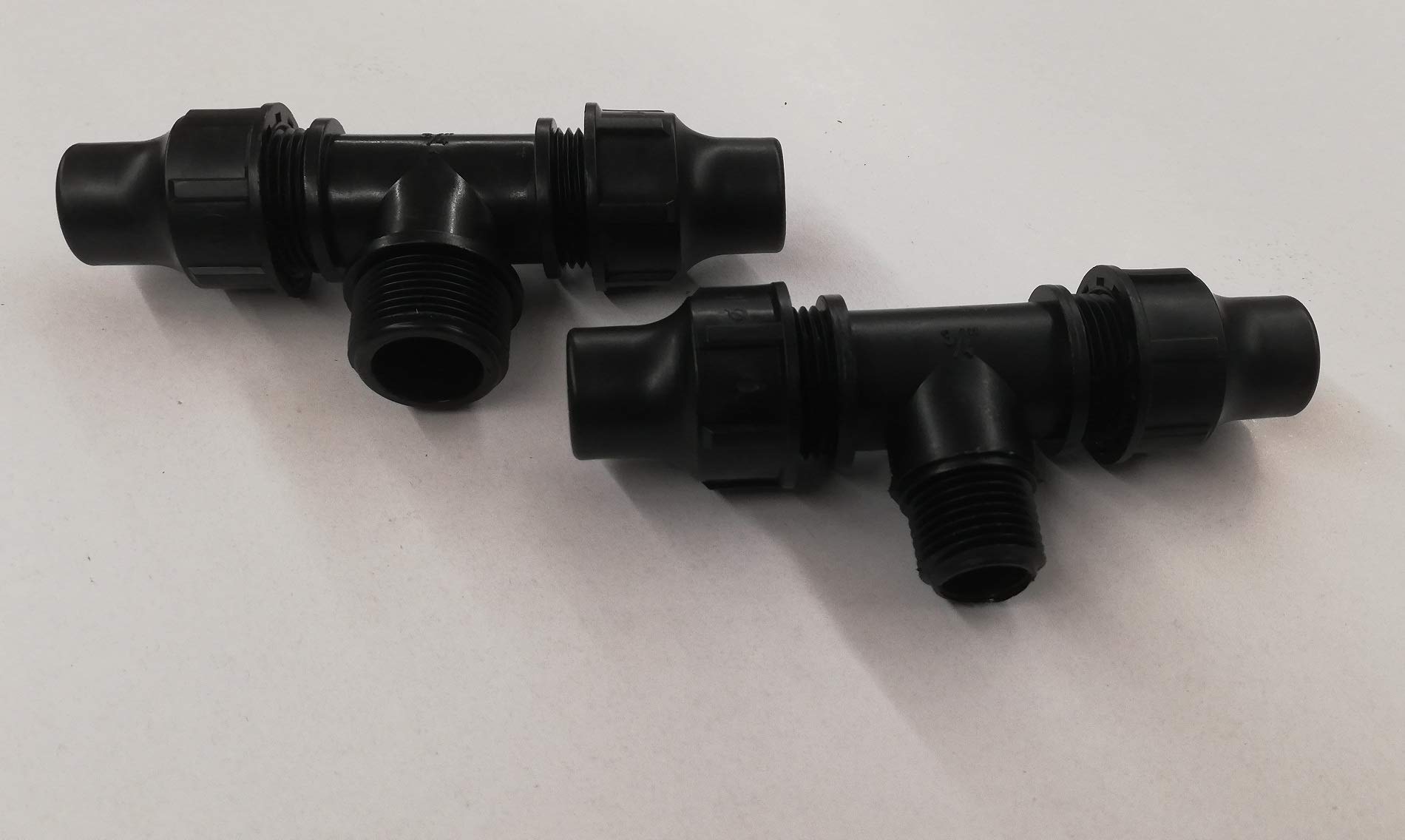 Accesorio para tubo de goteo, conector Dripline de 16 mm (pieza en T / 1 rosca 3/4)