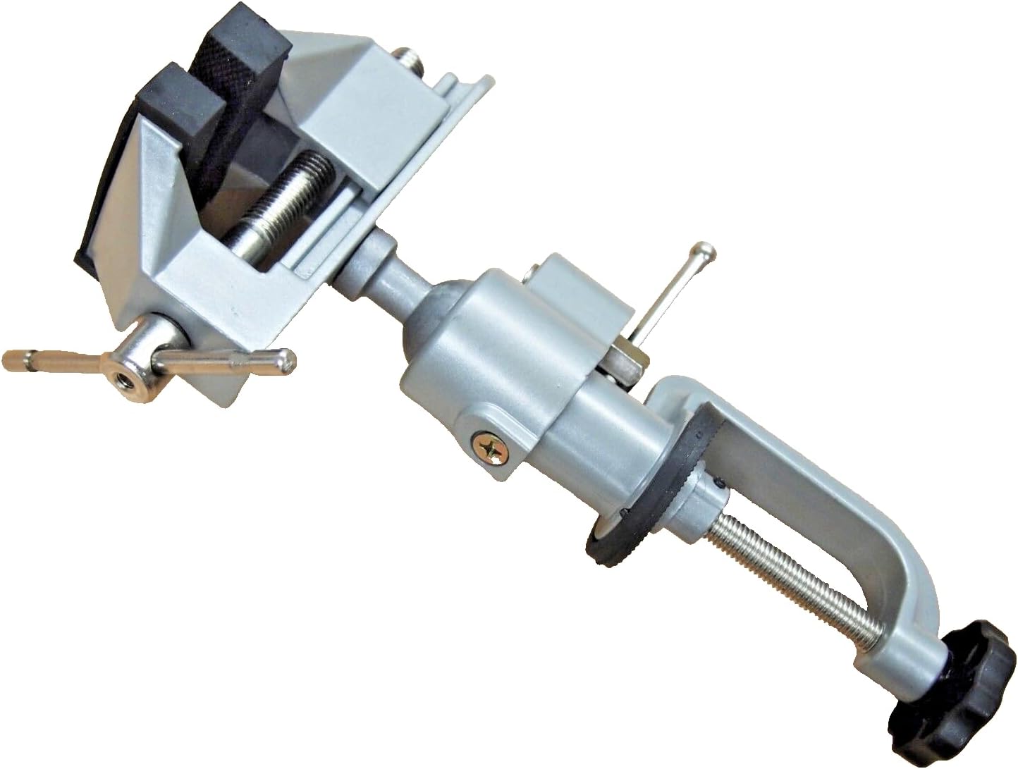 3'' Jaws Aluminum Table Bench Top Vise Vice Universal Swivel Clamp-On 300211