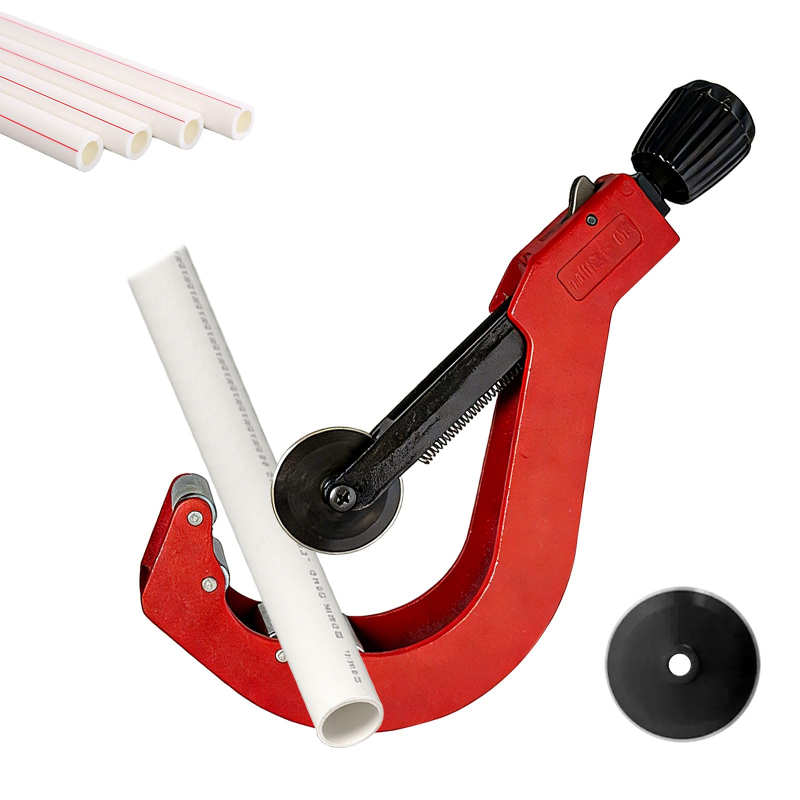 Cortador de tuberías, herramienta de corte de tubos de PVC ajustable, cuerpo de aleación de aluminio duradero, cuchillas de repuesto para cortar tubos y tubos de PVC, PPR, PE