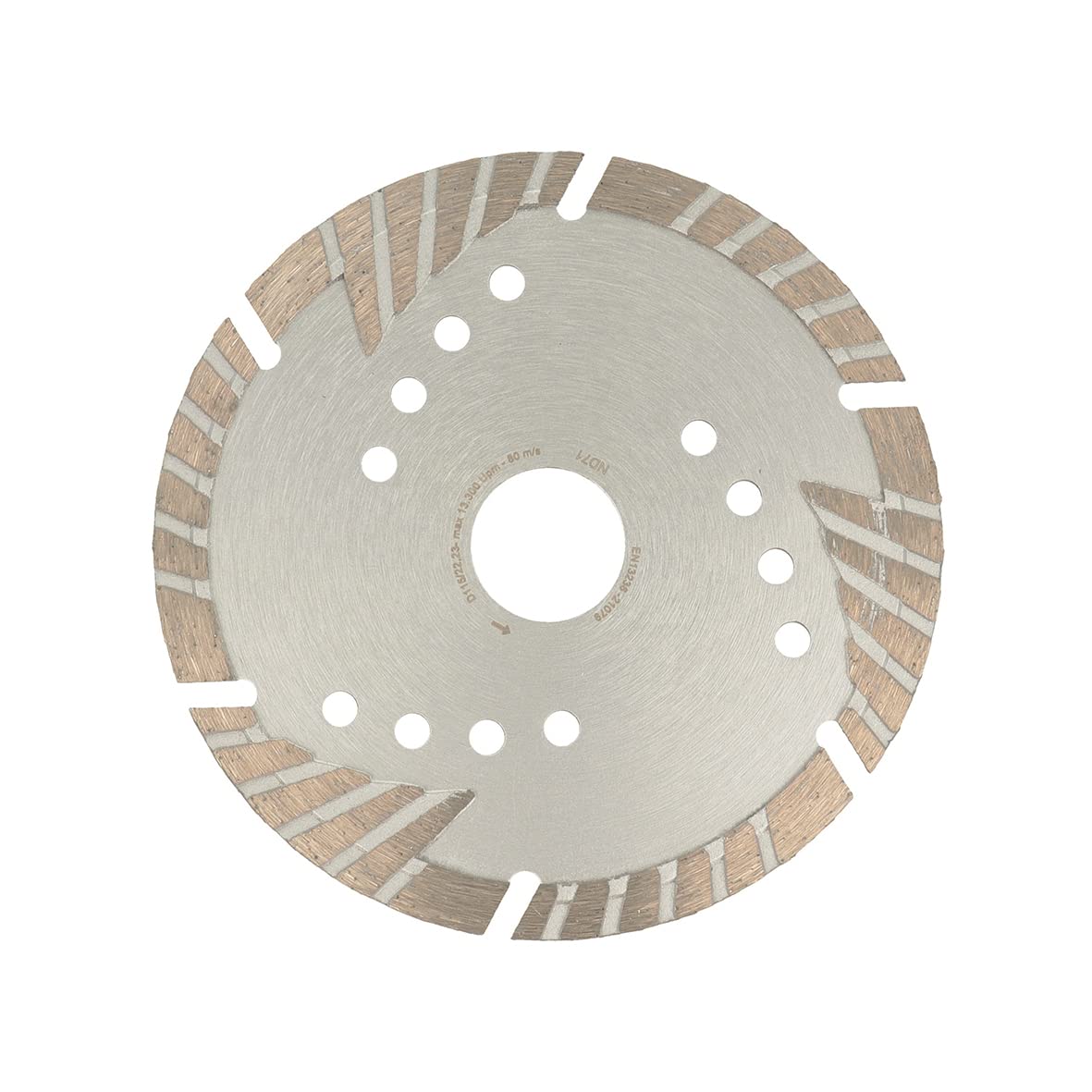 Disco Diamantato Professionale, Misura Ø 115 x 2,7 mm TURBO, Lama Scanalata, Confezione da 1 pezzo