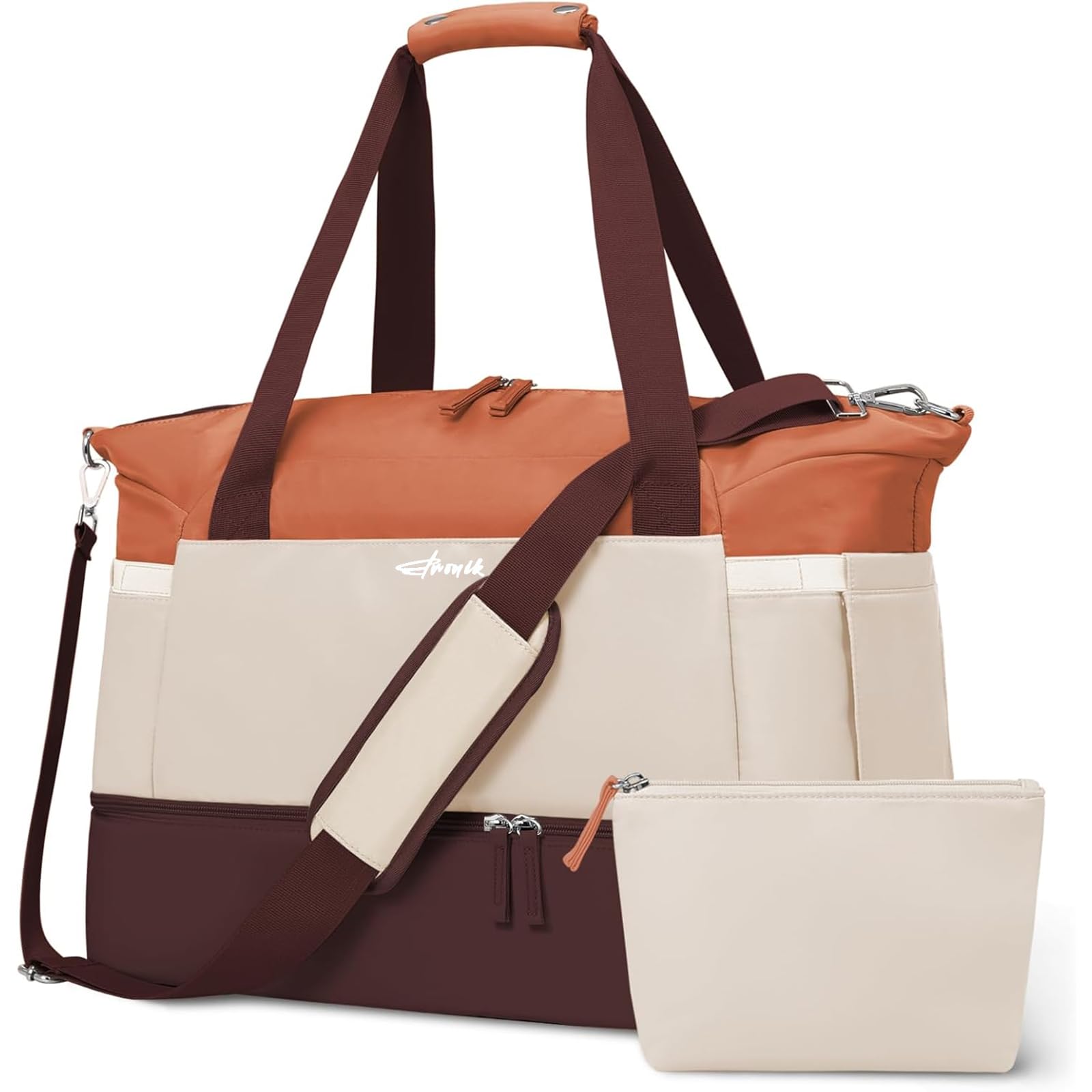 ETRONIK Bolsa de Deporte de Viaje para Mujer, Fin de Semana con Compartimento para Zapatos y Compartimento húmedo, Bolsa de Viaje para Mujer, para Viajes, Gimnasio, Yoga