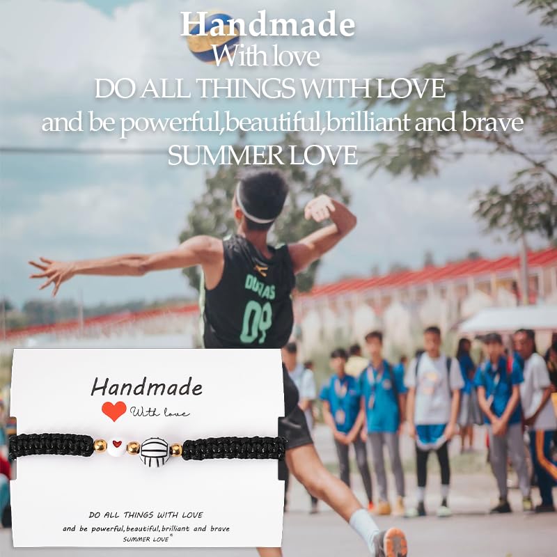 ShiQiao Spl Volleyball Tennis Football Bracelet Gifts for Men Women Boys Girls Basketball Rugby Soccer Baseball Bracelets Christmas Gift3