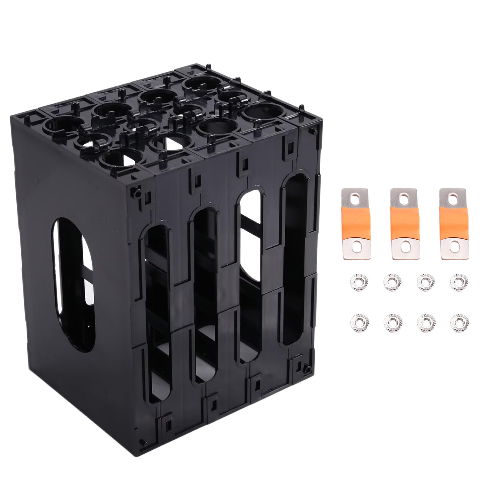 Jnchdghwa Black Cell Plastic Bracket With Latches For Catl Eve 90Ah 105Ah 4S 12V Lifepo4 Battery Frame