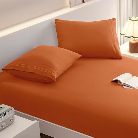 Queen Fitted Sheet with 2 Pillowcase Soft Microfiber Sheet Set 16 Deep Pocket Bed Sheets Wrinkle Free and