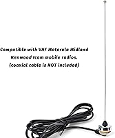 Vista 5 de Antena de radio aficionado NMO 150W VHF 136-174MHz 2M 18-Inch Antena móvil Paquete de 3