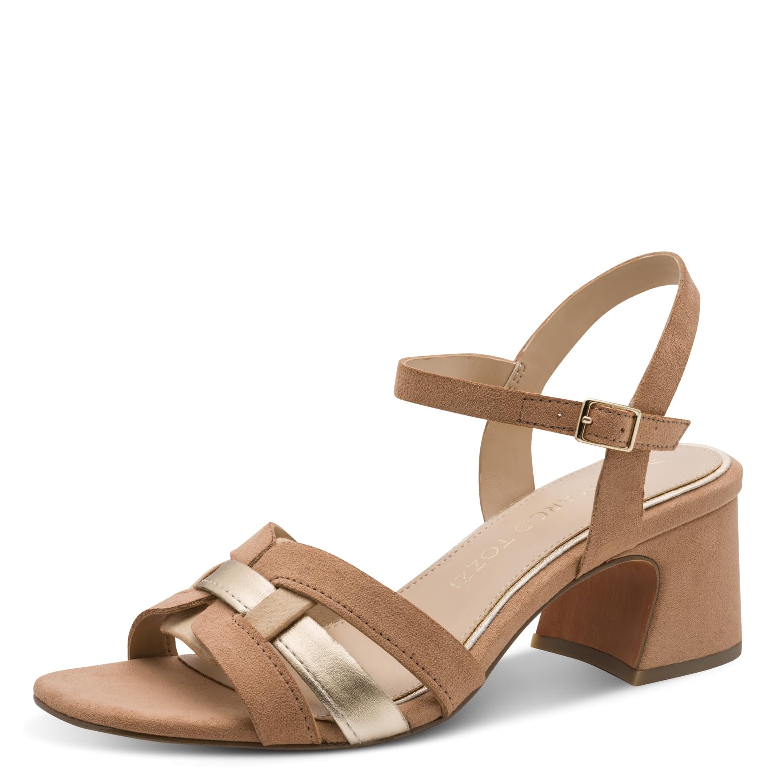 MARCO TOZZI Women's Sandal soft Feel Me Footbed soft Lining Modern, beige (NOUGAT COMB), 4.5 UK