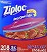 Ziploc Easy Open Tabs Storage Gallon Bags, 52 count(Pack of 4)