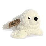 Aurora Responsibly Made Eco Nation Seal Stuffed Animal - Ideal for Playtime Adventures - Perfect for Birthdays or Just Because - White 12 Inches