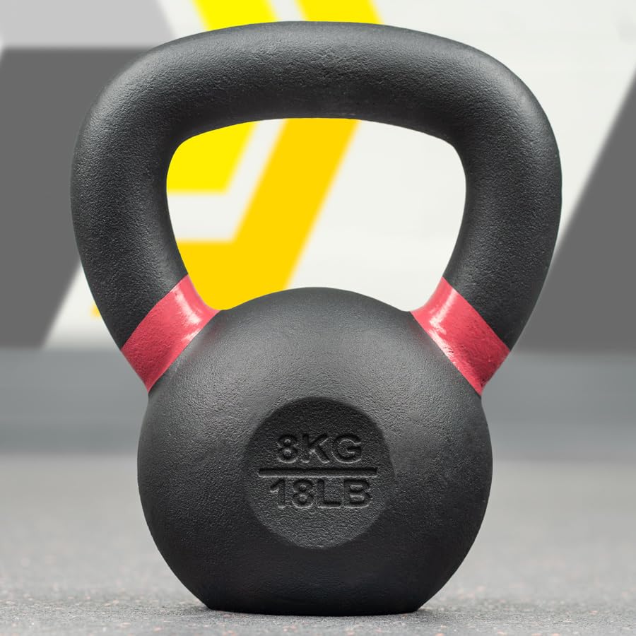 METIS Pro Cast Iron Kettlebells | Improve Your Strength Training with Premium-Quality Weights – Choose from Various Sizes [4-48kg] and 2 Set Options (8kg)