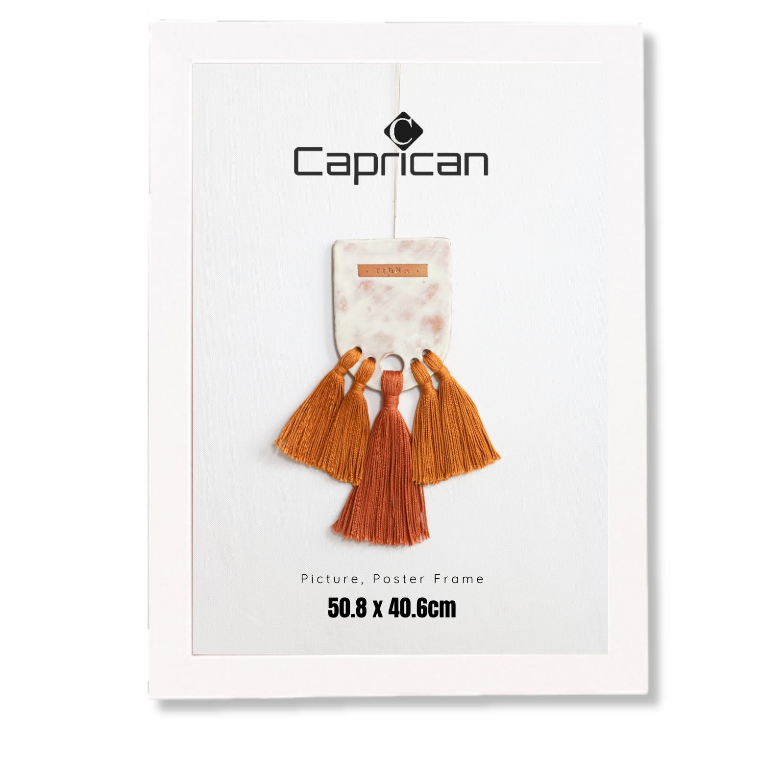 Caprican White Picture Frames - Photo Frame With Safe Perspex Front - A1 A2 A3 A4 A5 Photo Frames Multiple Pictures Sizes Colors, Portraits & Wall Mounting Orientation (50.8 X 40.6Cm)