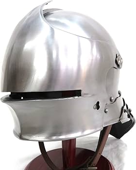 Amazon.co.jp: 中世18ゲージスチール製サレット レザーライナー付き