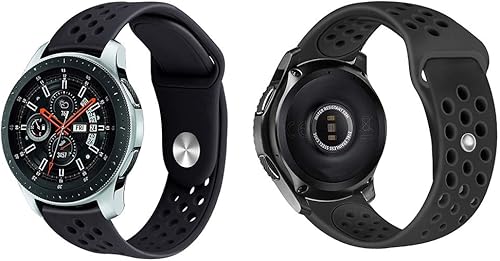 Correa de reloj deportiva perforada de silicona suave unisex para adultos para Samsung Gear S3 Frontier SM-R765V Verizon