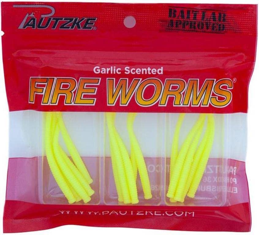 Pautzke Bait FWORM/CHRT: Fire Worms, Chartreuse, 15 Ct